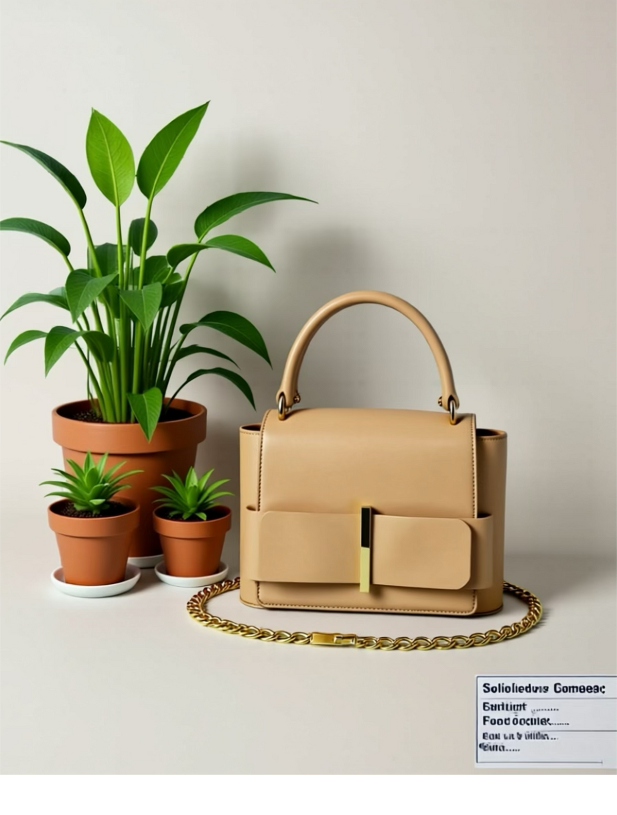 The Architcarft Top Handle Bag In Sand by Clarissas Boutique