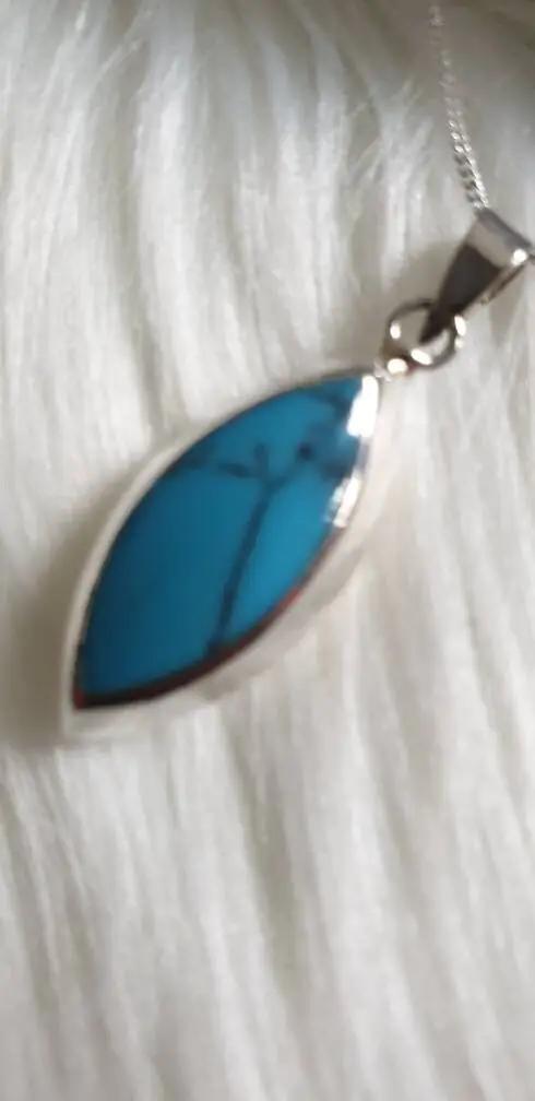 Shield Pendant WIth M.O.P Rear Blue by productions
