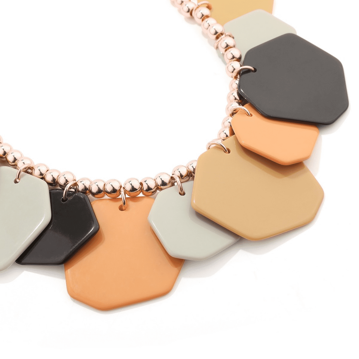 Shapes Overlay Necklace - Rose Gold by Clarissas Boutique