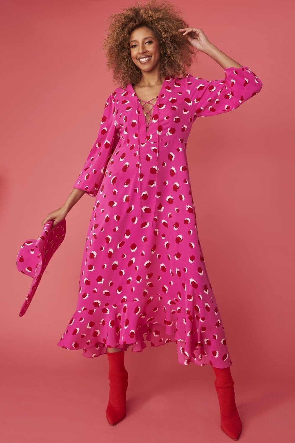Silk Animal Print Maxi Dress by Clarissas Boutique London