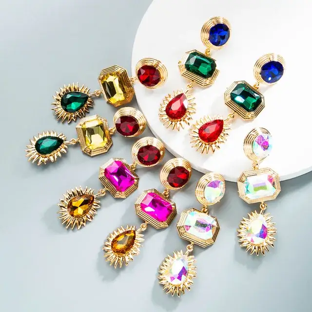Maxine Multicoloured Drop Earrings by Clarissas Boutique
