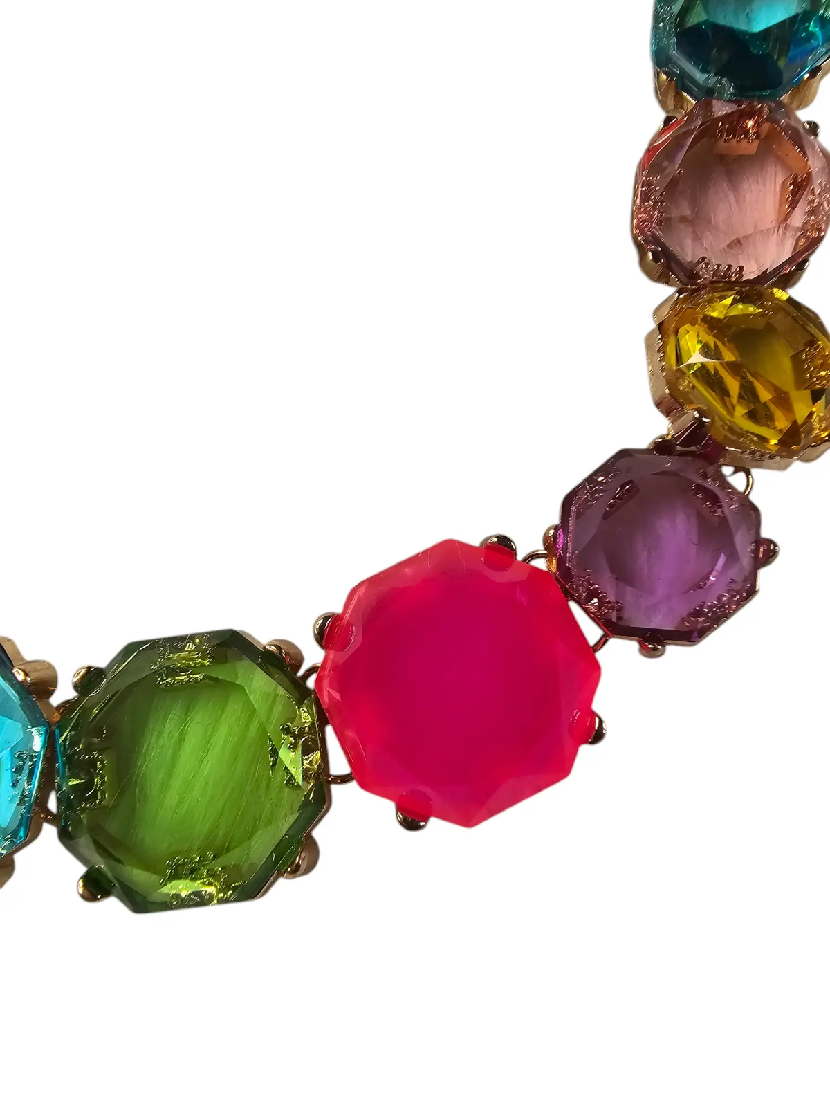 Vibrant Multicoloured Necklace With Gold Accents by Clarissas Boutique