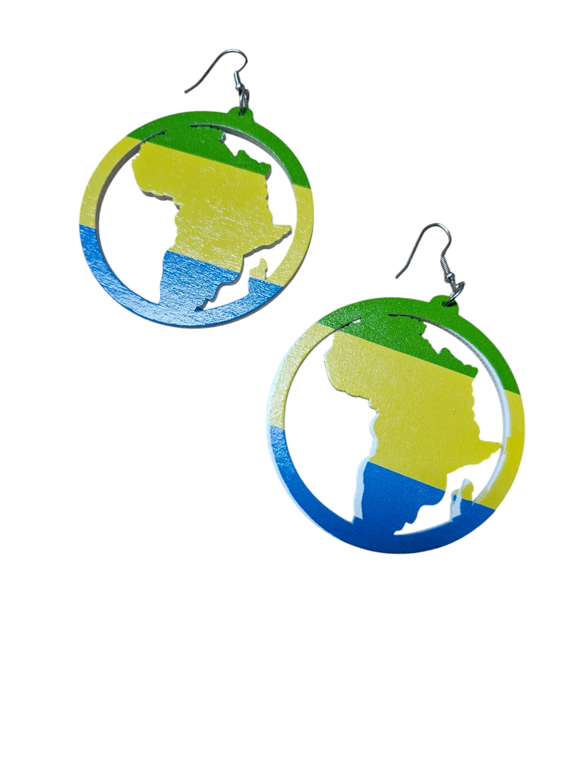 Map Of Africa Wooden Earrings by Clarissas Boutique