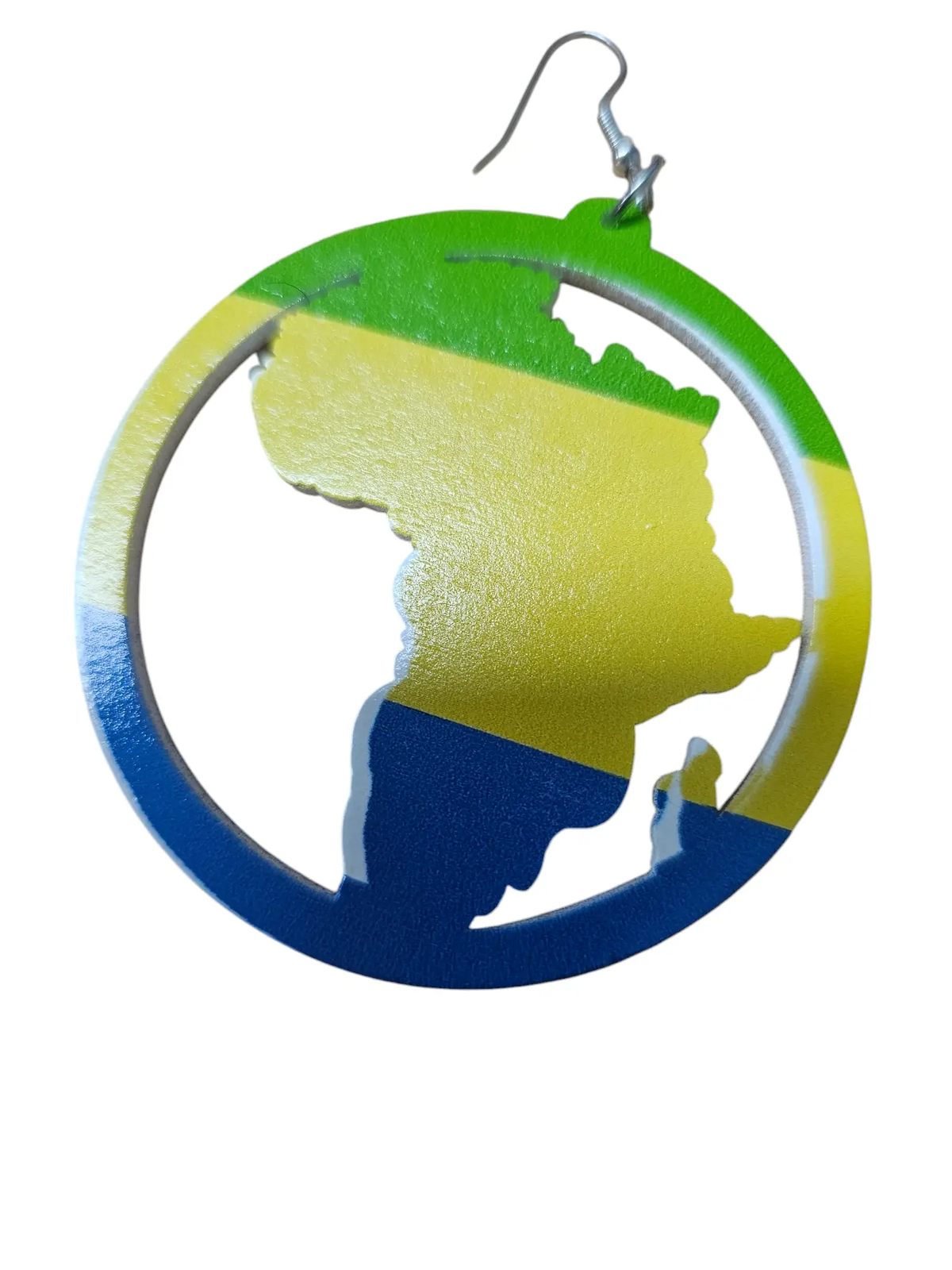 Map Of Africa Wooden Earrings by Clarissas Boutique