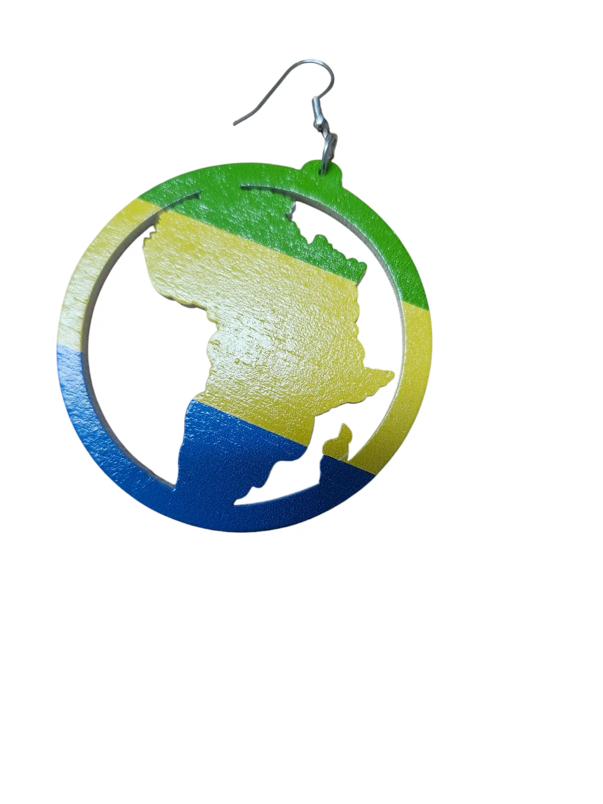 Map Of Africa Wooden Earrings by Clarissas Boutique