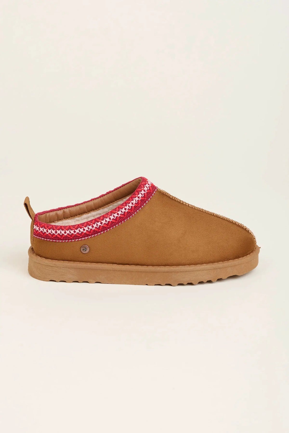 Womens Cross Stitch Detail Slipper - Footwear For Comfortable Walking by Clarissas Boutique London