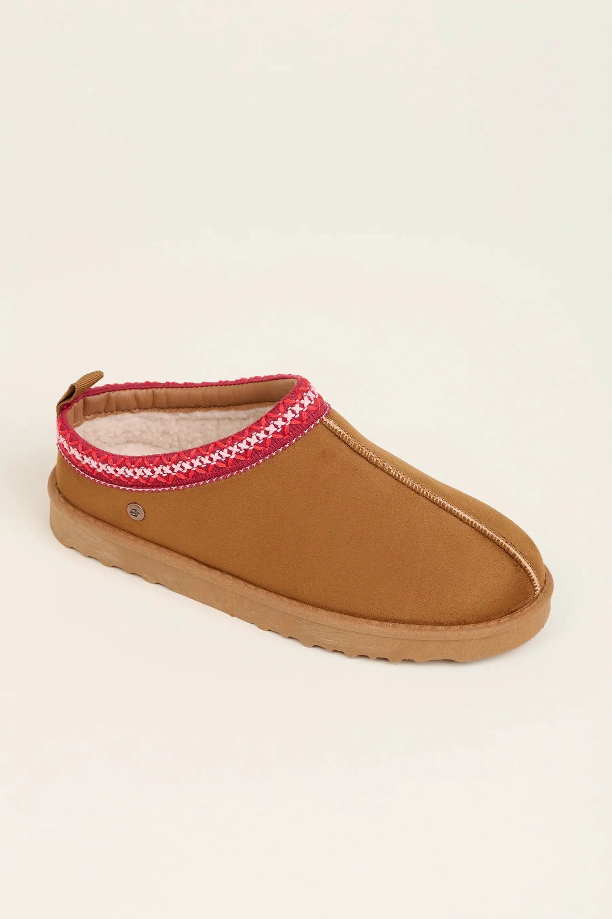 Womens Cross Stitch Detail Slipper - Footwear For Comfortable Walking by Clarissas Boutique London