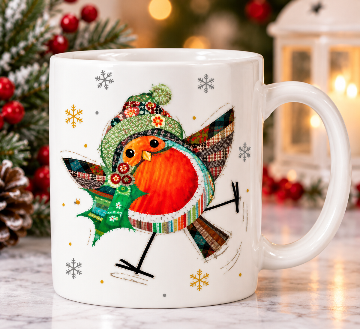 Festive Robin Mug, In Gift Box Best Gifting Ideas, Great For Our Teachers by Clarissas Boutique