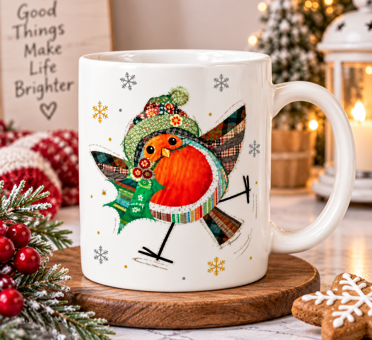 Festive Robin Mug, In Gift Box Best Gifting Ideas, Great For Our Teachers by Clarissas Boutique
