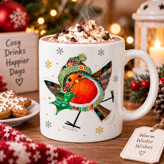Festive Robin Mug, In Gift Box Best Gifting Ideas, Great For Our Teachers by Clarissas Boutique