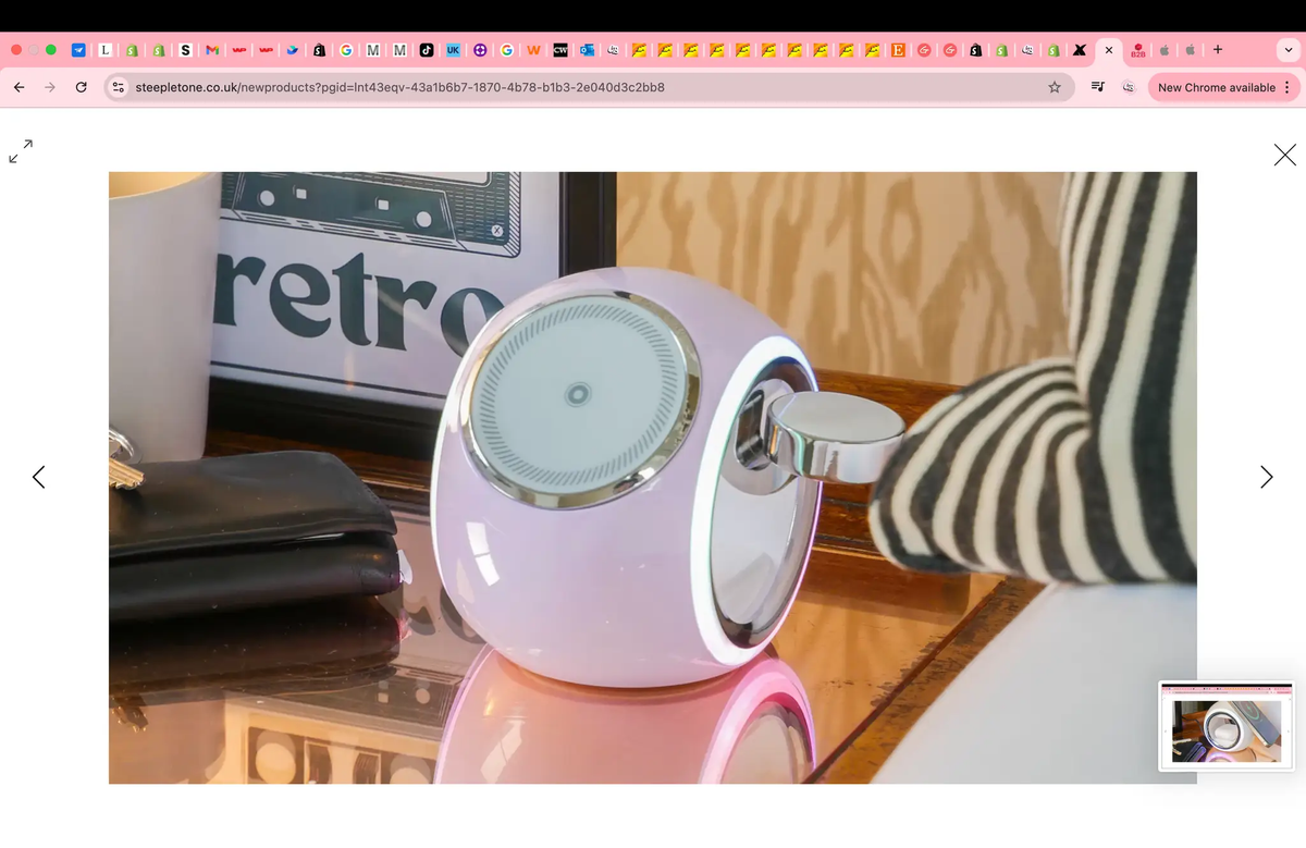 Capsule 3 In 1 Apple Wireless Charging Station Pink by Steepletone