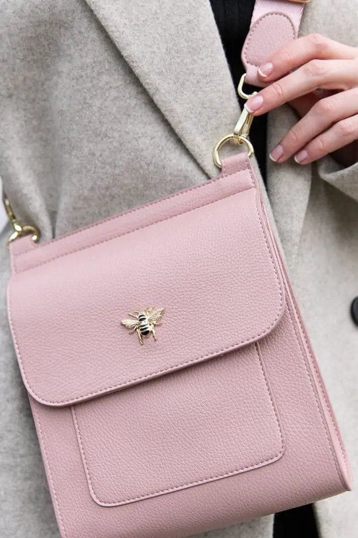 Alice Wheeler Bloomsbury Crossbody Bag - Pink by Alice Wheeler London