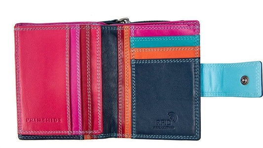 Astra RFID Trifold Blue Multi Colour Purse by Clarissas Boutique