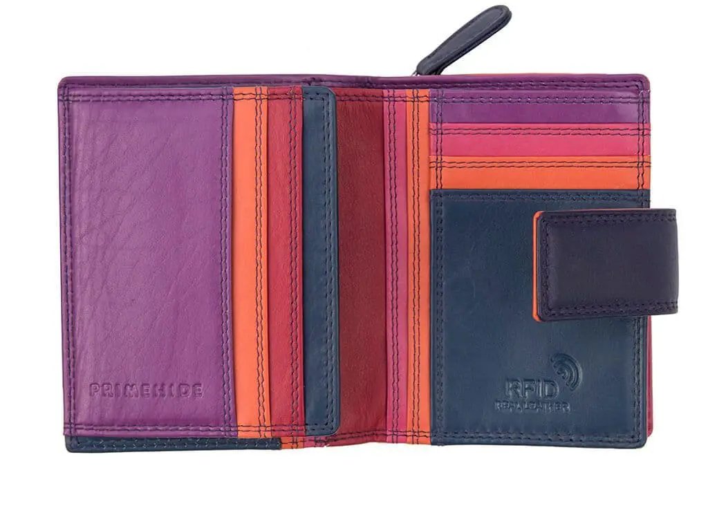 Astra RFID Trifold Blue Multi Colour Purse by Clarissas Boutique