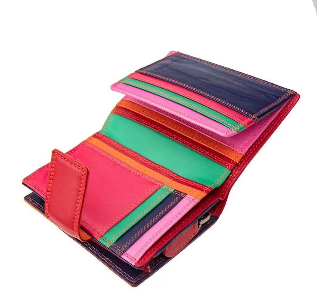 Astra RFID Trifold Red Multi Colour Purse by Clarissas Boutique London