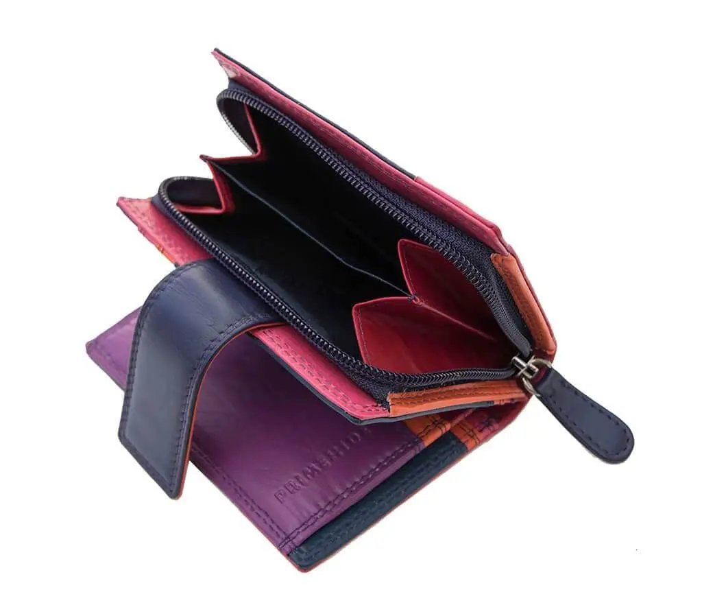 Astra RFID Trifold Red Multi Colour Purse by Clarissas Boutique London