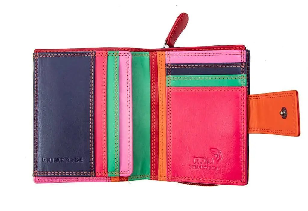 Astra RFID Trifold Red Multi Colour Purse by Clarissas Boutique London