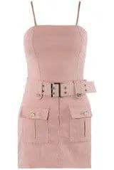 Belted Front Pocket Skort Playsuit - Ivory by Clarissas Boutique London
