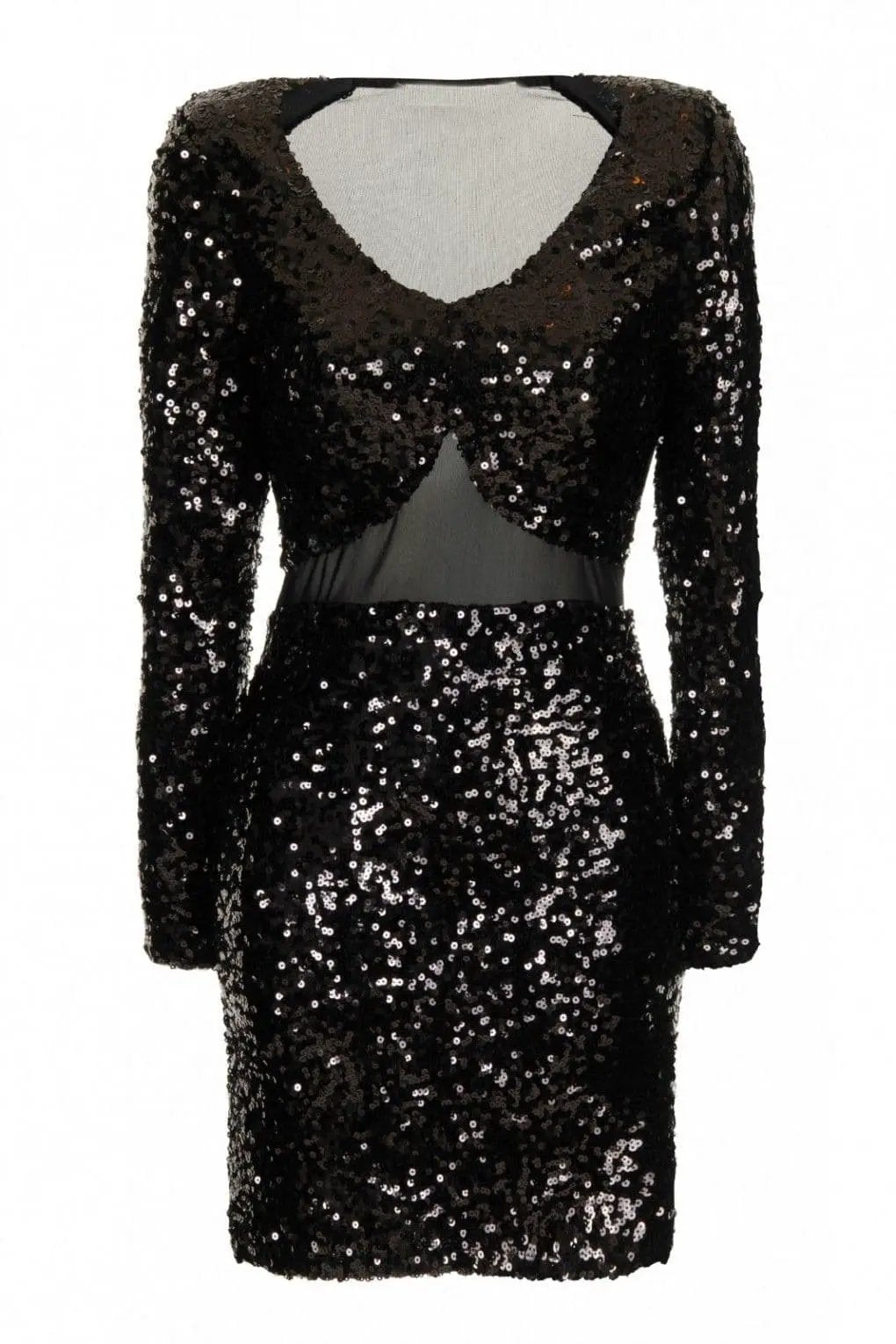 Black Sequin Bodycon Dress by Clarissas Boutique London