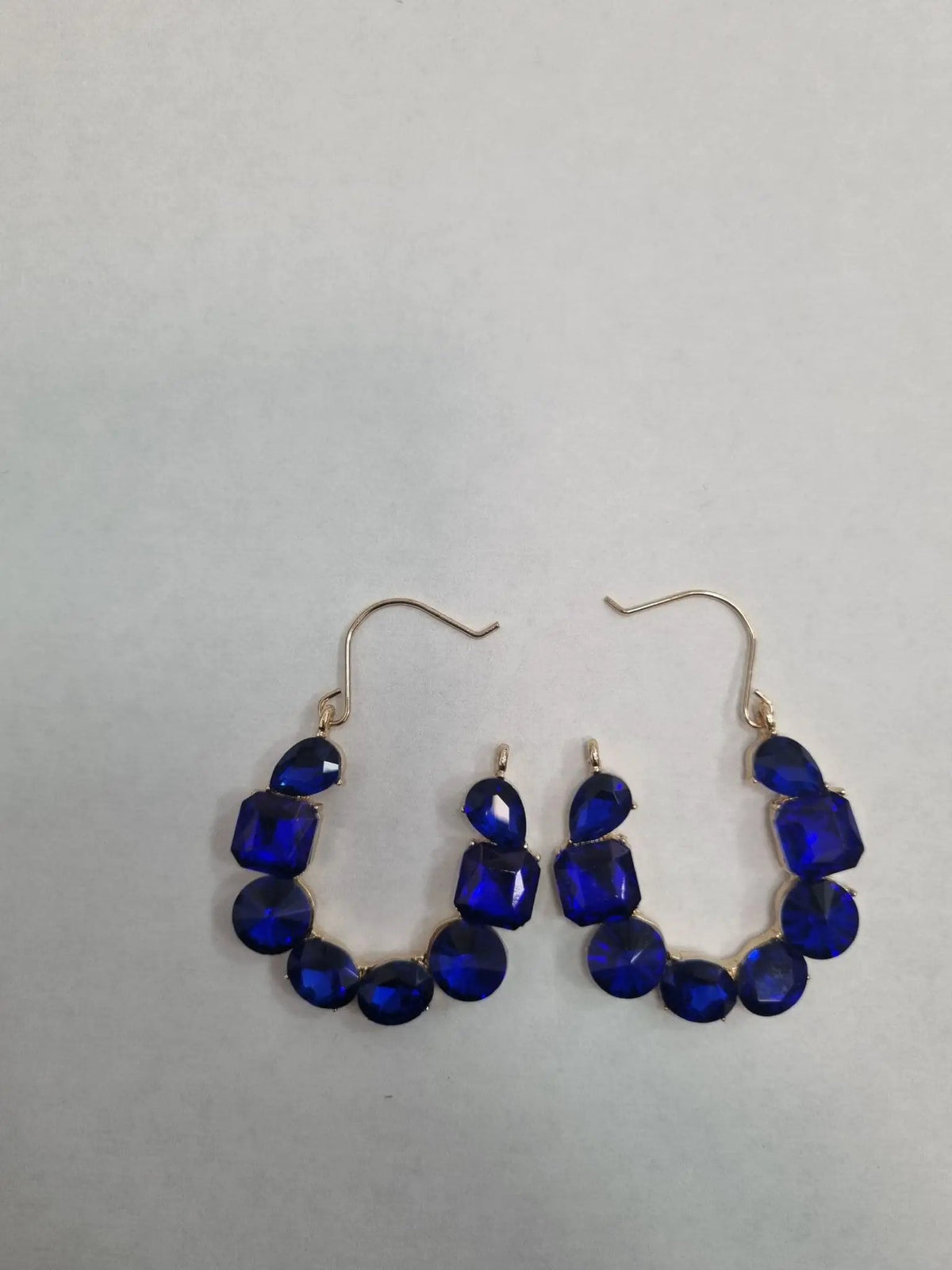 Blue Diamante Statement Earrings by Clarissas Boutique