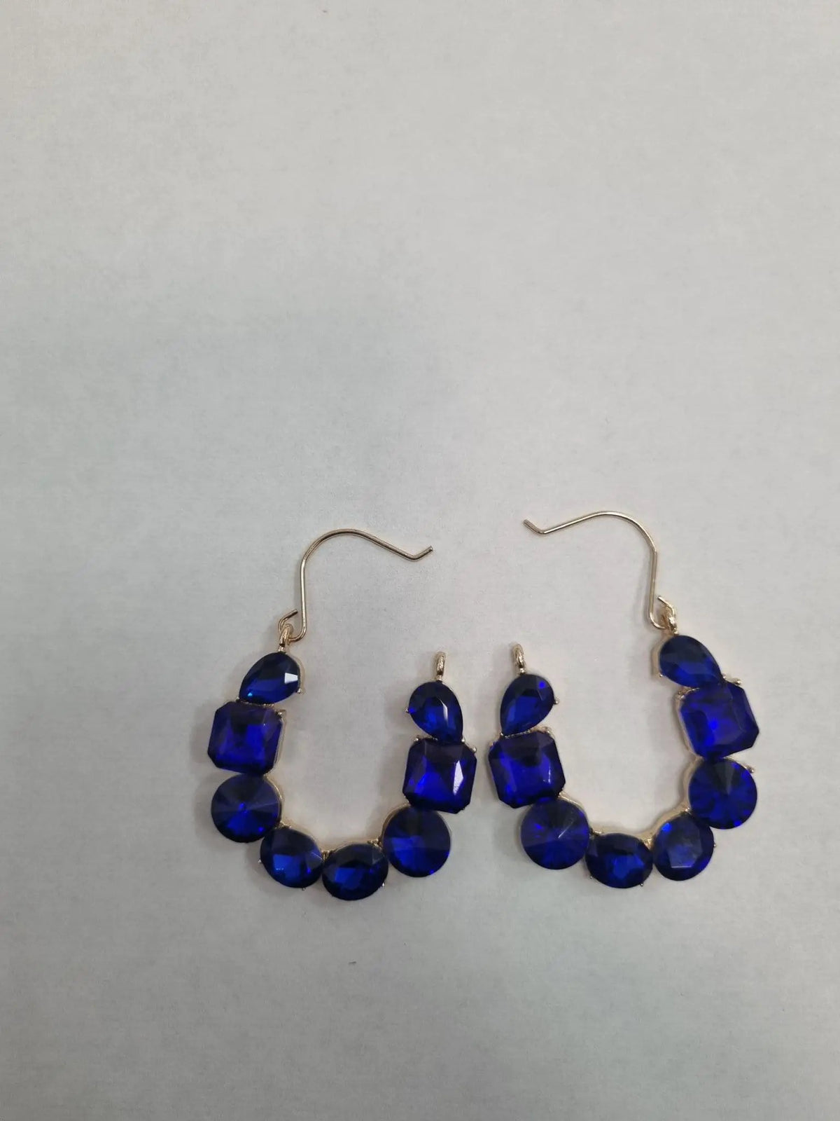 Blue Diamante Statement Earrings by Clarissas Boutique