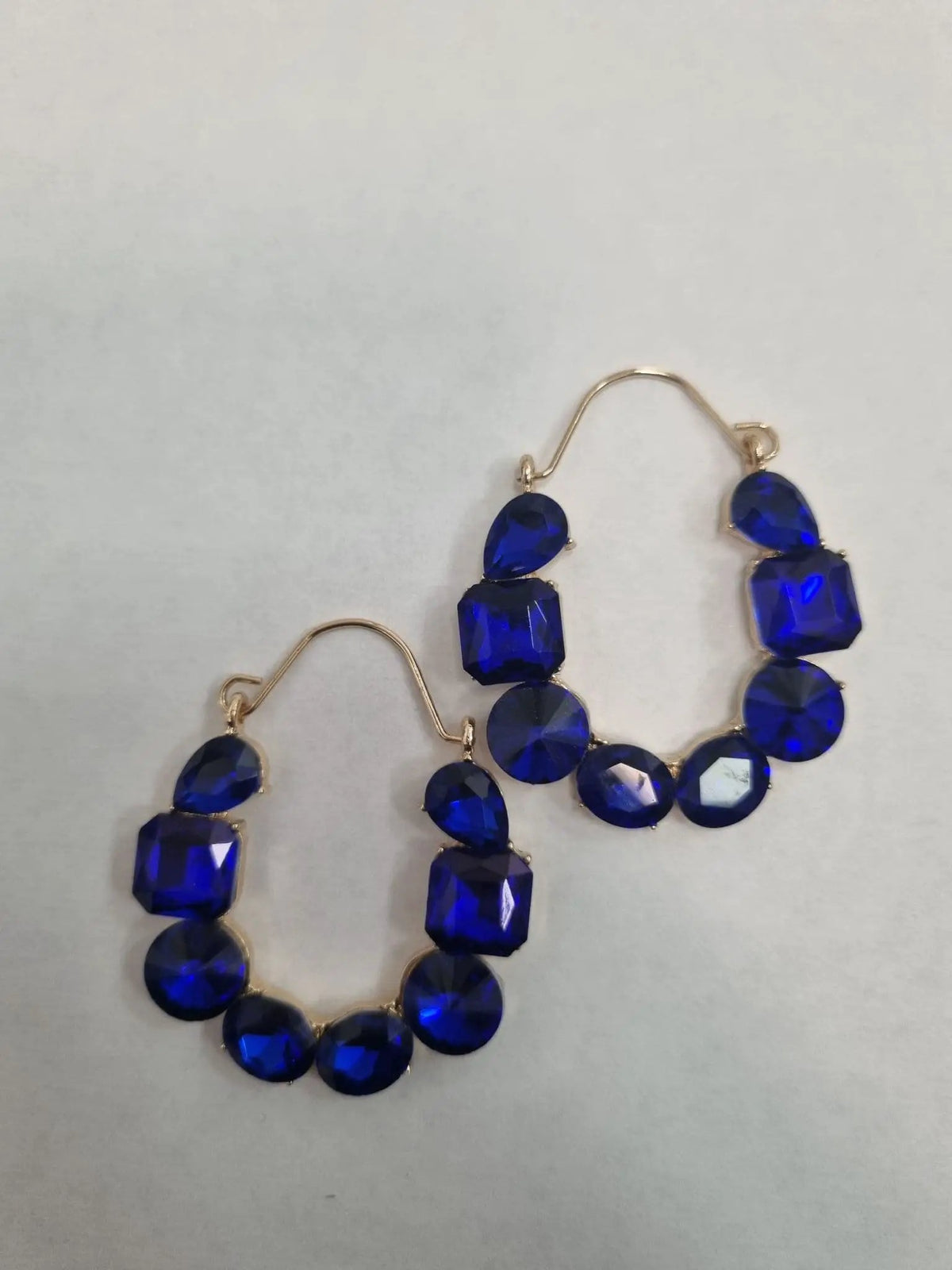 Blue Diamante Statement Earrings by Clarissas Boutique
