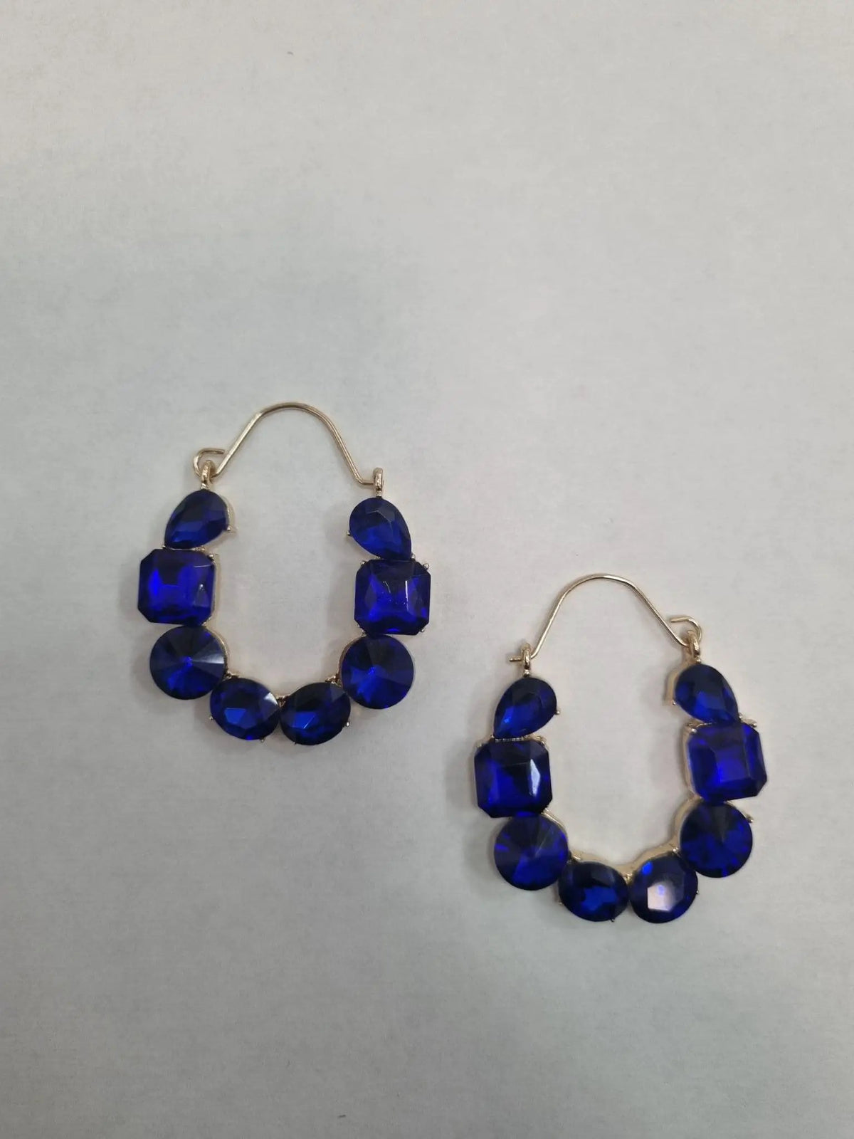 Blue Diamante Statement Earrings by Clarissas Boutique