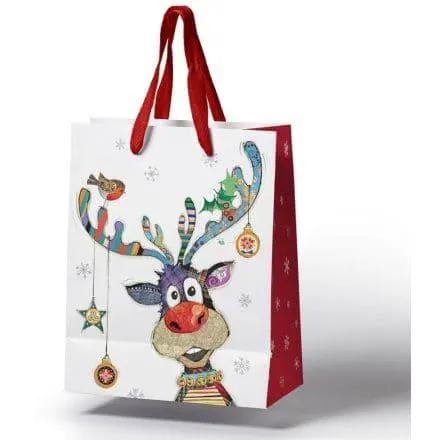 Bug Art Rudolph Baubles Gift Bag by Clarissas Boutique
