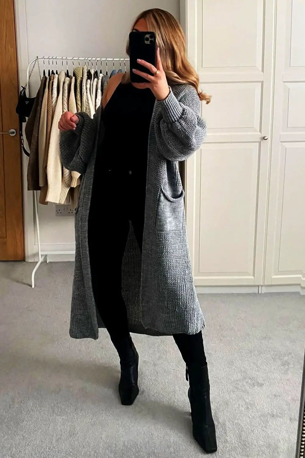 Cardigan Longline Knitted by Clarissas Boutique London
