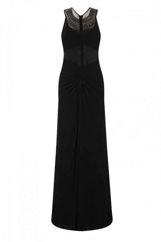 Carmen Black Jewel Mermaid Fishtail Dress Max Dress by Clarissas Boutique London