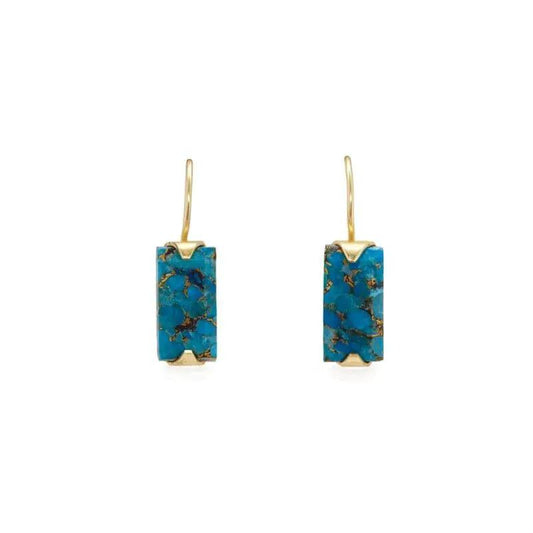 Delta Copper Turquoise Baguette Contemporary by Clarissas Boutique