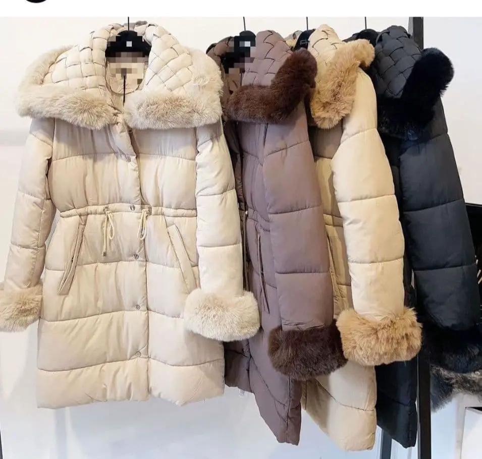 Faux Fur Drawstring Coast by Clarissas Boutique London