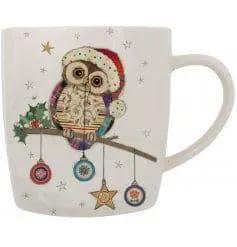 Festive Season Owl Coffee Mug, Bird Mug, Animal Mug, Owl Lover, Bird Lover, Tea Cup Coffee Mug, Uniq by Clarissas Boutique