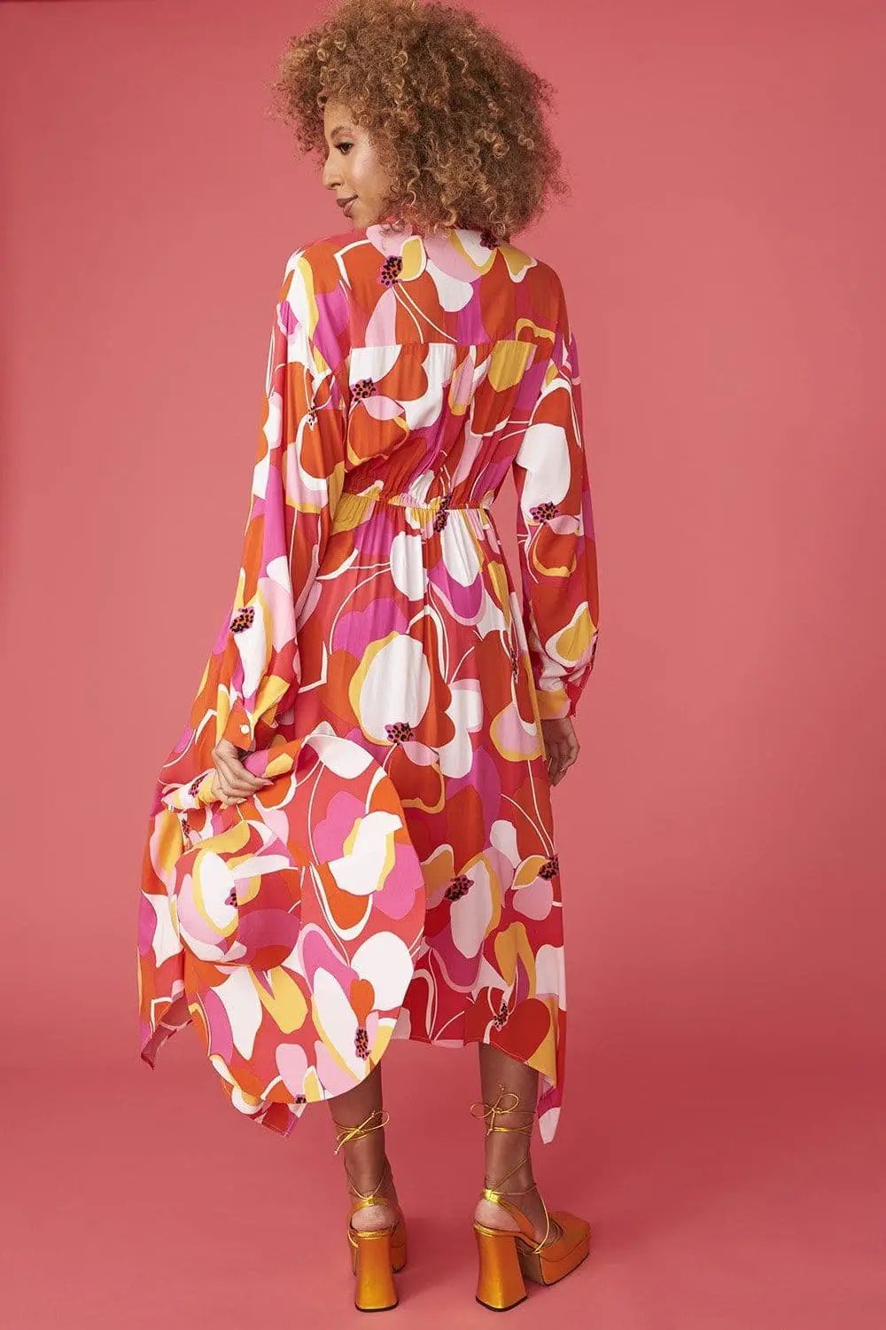 Florence Floral Shirt Dress by Clarissas Boutique London