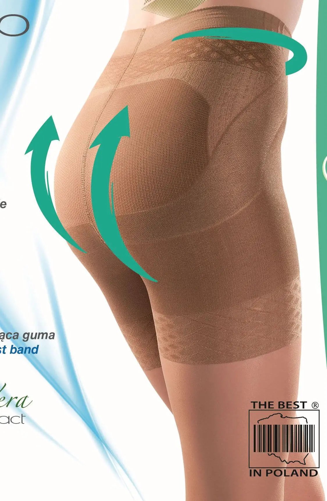 Gabriella Collection Classic Push Up 40 Tights-Large Size Mocca by Clarissas Boutique