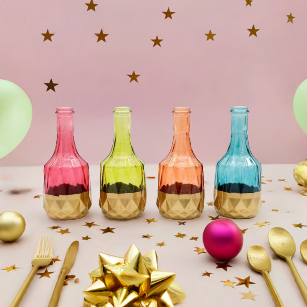 12 CM Boho Colour Glass Vase by Clarissas Boutique
