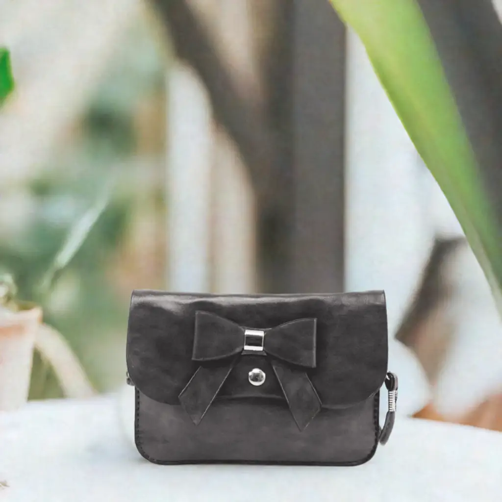 Black- Bow Small Crossbody Bag by Clarissas Boutique