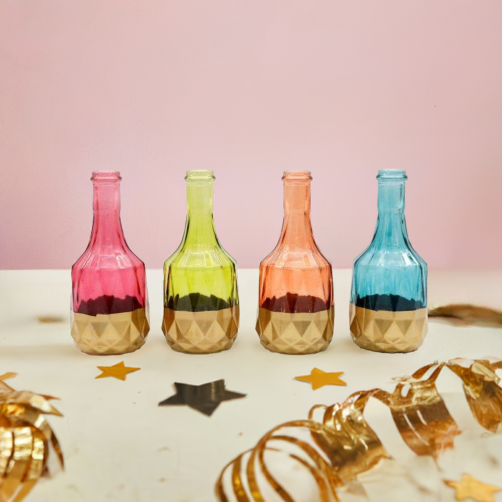 12 CM Boho Colour Glass Vase by Clarissas Boutique