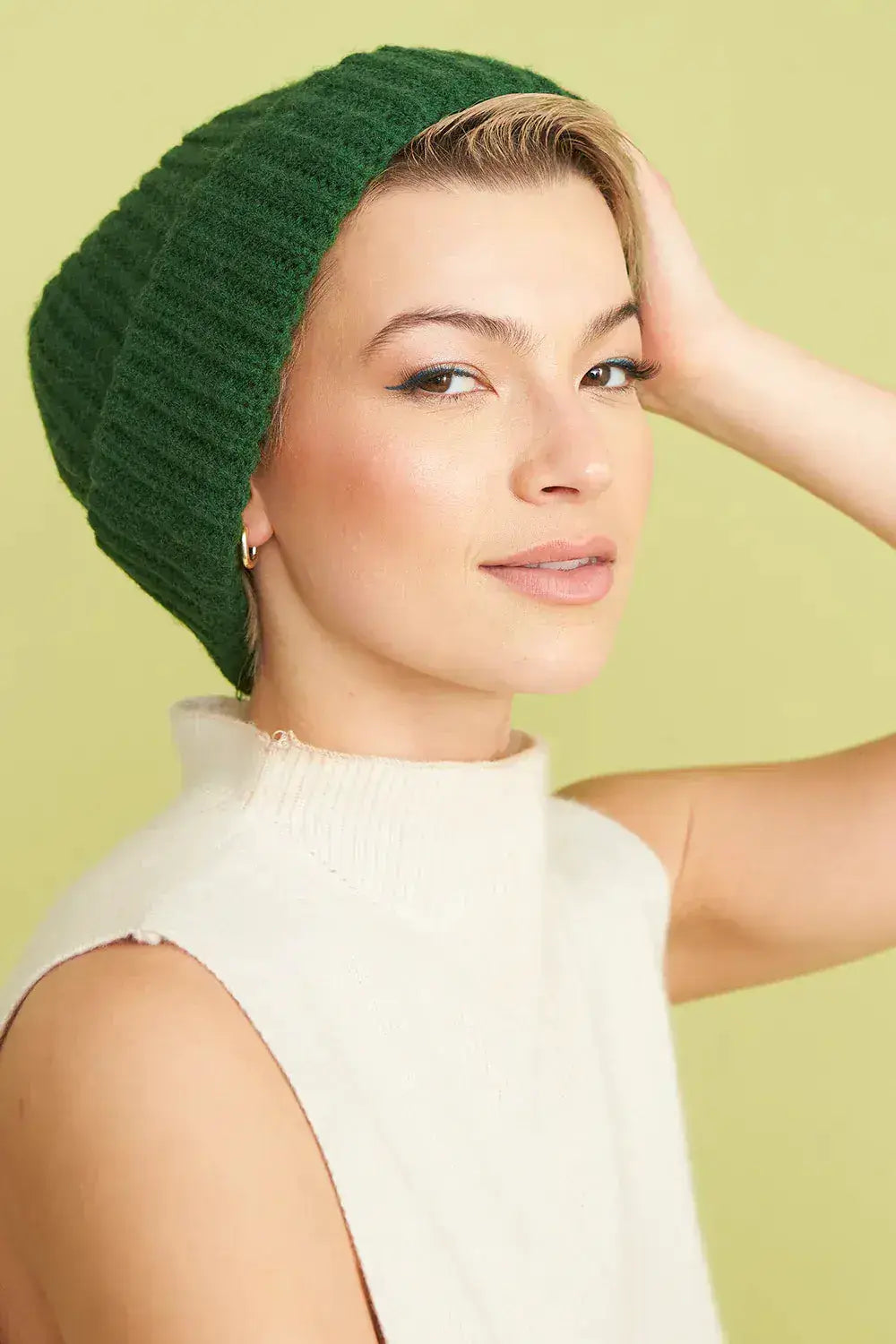 Green - Banana Peel Blend Beanie Hat by Clarissas Boutique