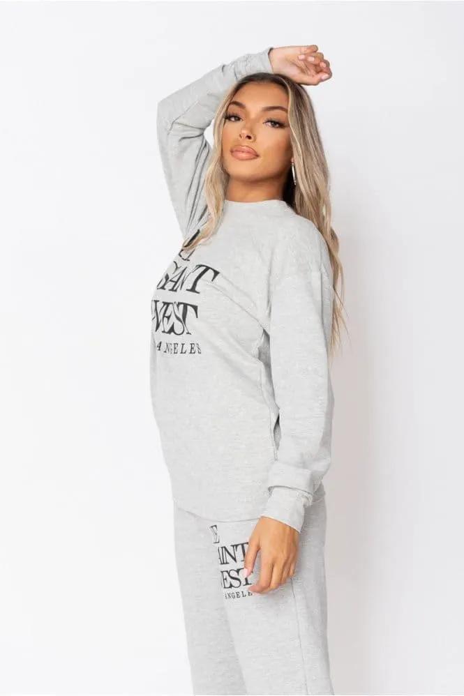 Grey Ye Saint West Sweatshirt & Jogger Lounge Set by Clarissas Boutique London