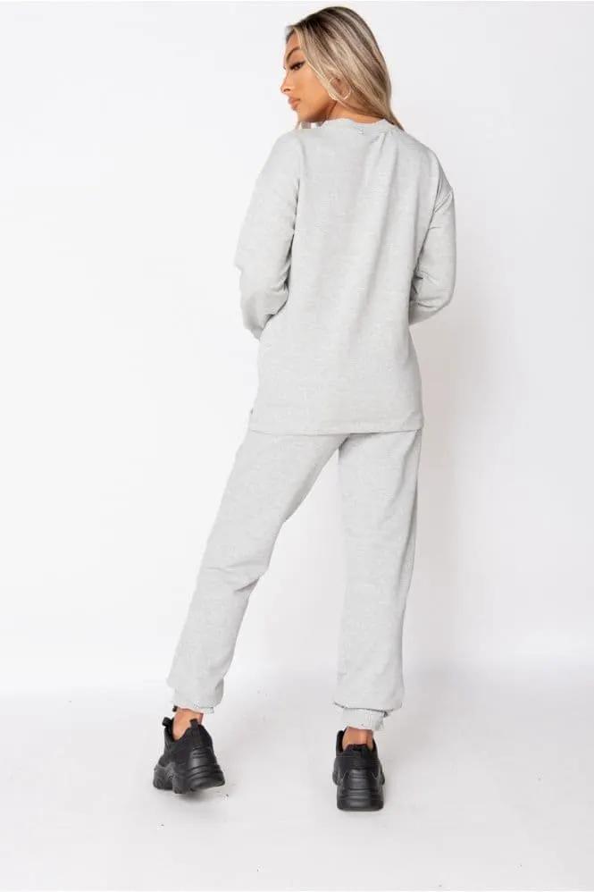 Grey Ye Saint West Sweatshirt & Jogger Lounge Set by Clarissas Boutique London