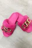 Hot Pink Slider, With Gold Chain by Clarissas Boutique London