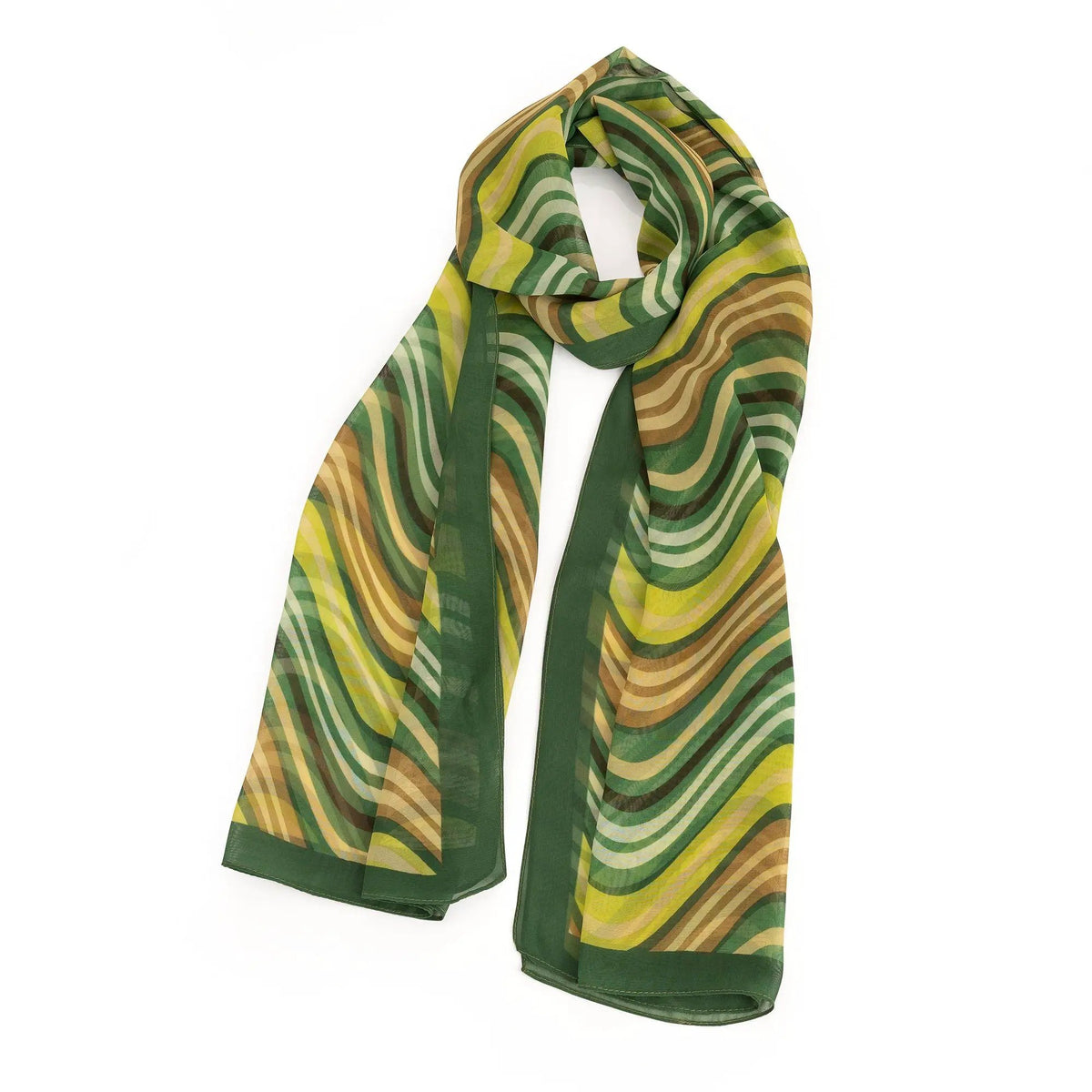 Green tone wavy stripe design by Clarissas Boutique