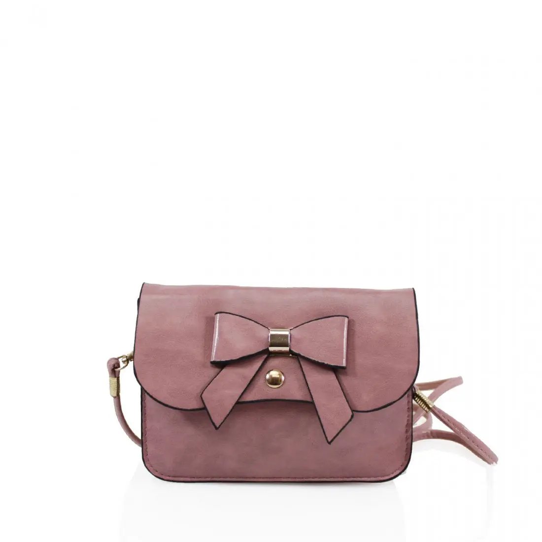 Khaki- Stylish Bow Small Crossbody Bag by Clarissas Boutique London