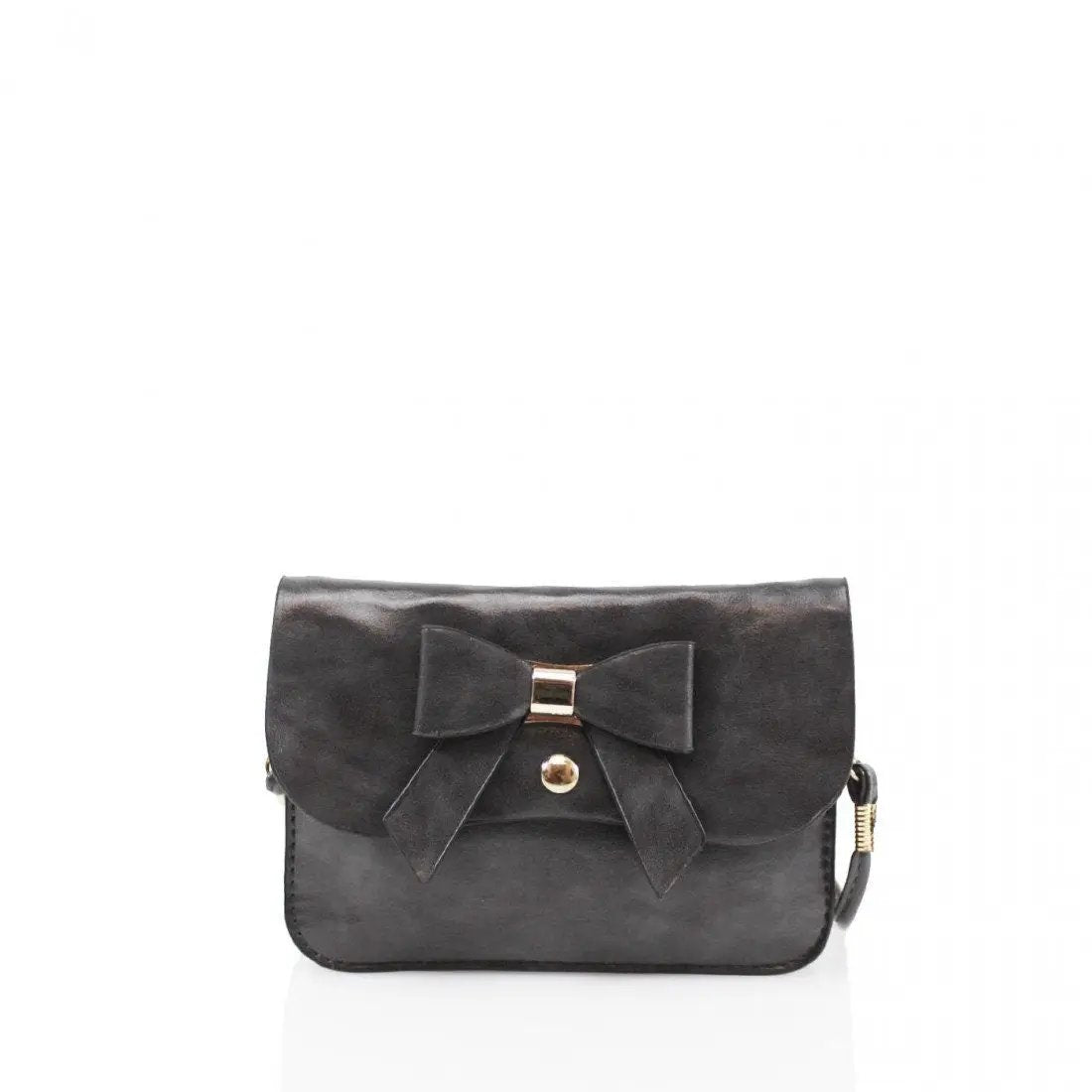 Khaki- Stylish Bow Small Crossbody Bag by Clarissas Boutique London