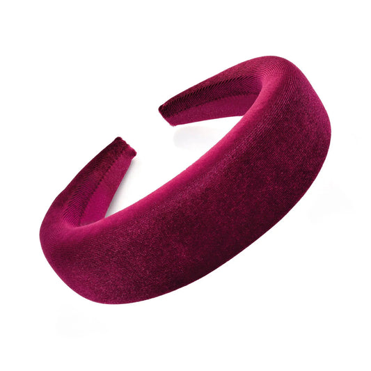 Thick Velvet Effect Headband Vintage Inspired Alice Padded Hair Band More Colours Available by Clarissas Boutique London
