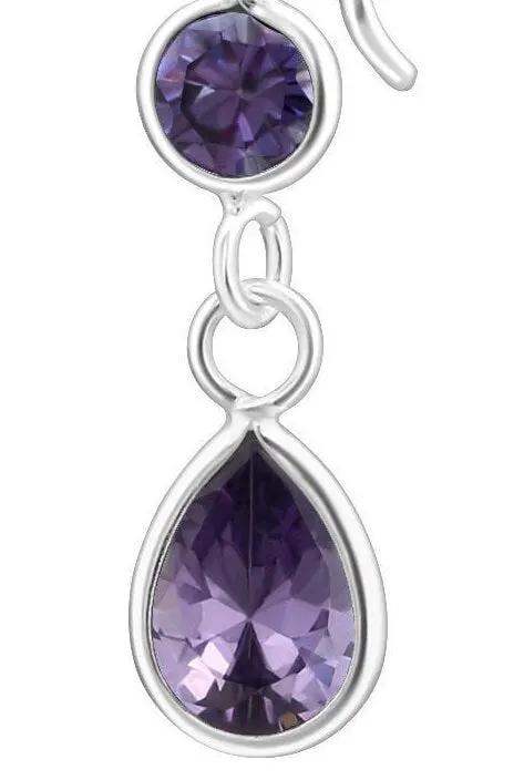 Teardrop Crystal Cubic Zirconia Drop Earrings, 925 Sterling Silver Post, Studs, Wedding Jewelry, Bridal Studs Jewelry, Bridesmaids by Clarissas Boutique London
