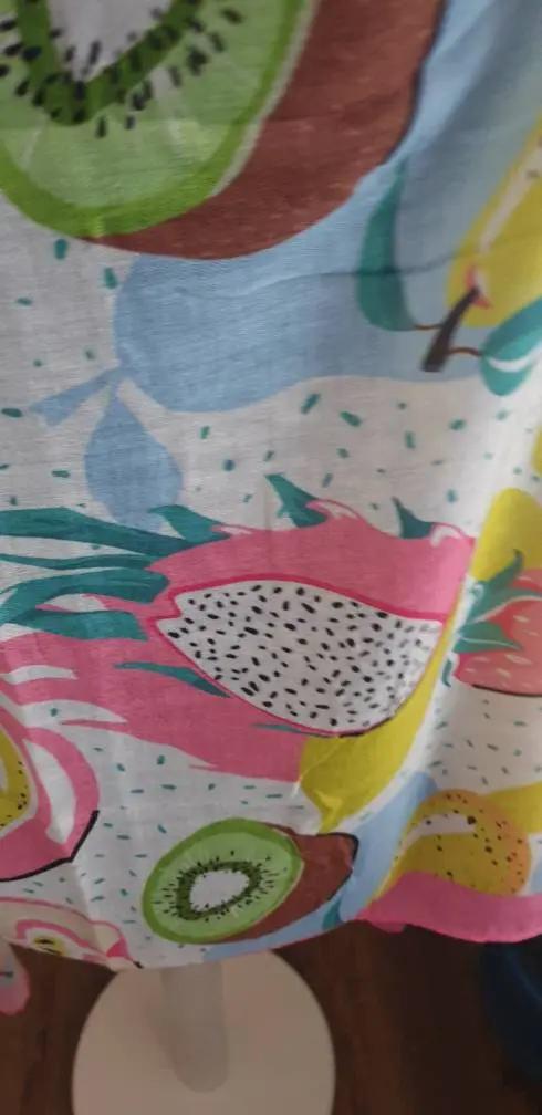 Colourful Picnic Fruit Print Frayed Scarf, Womens Scarves, Scarf, Wraps, Clarissasboutiqueuk by Clarissas Boutique