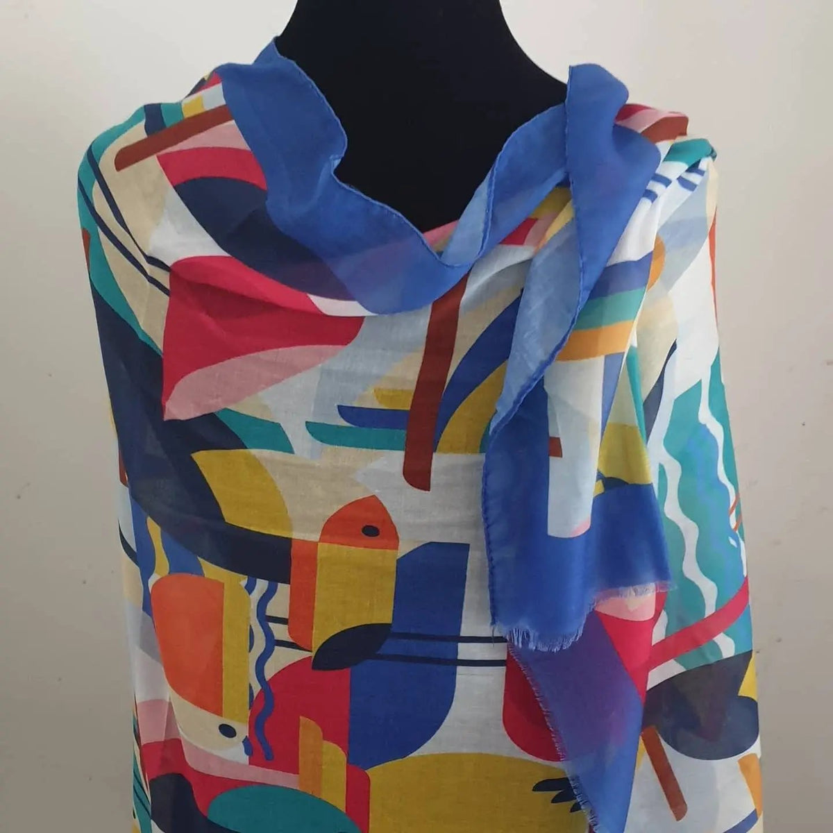 Viscose Cotton Collectable Abstract Toucan Bird Print Scarf by Clarissas Boutique