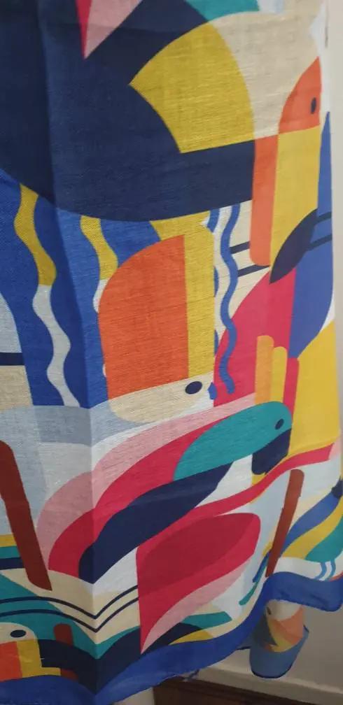 Viscose Cotton Collectable Abstract Toucan Bird Print Scarf by Clarissas Boutique
